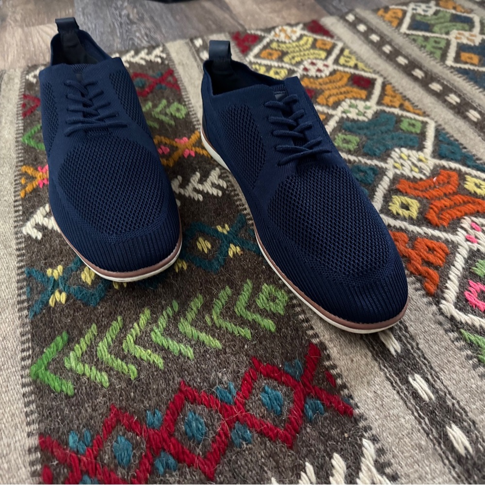 Men’s Knit Sneakers Navy Blue Size 12 NEW - Picture 9 of 9